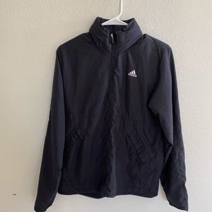 adidas Women's Windbreaker Jacket Sizes M Black White